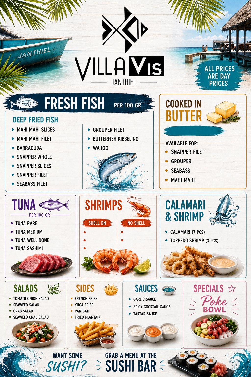 Villavis Menu
