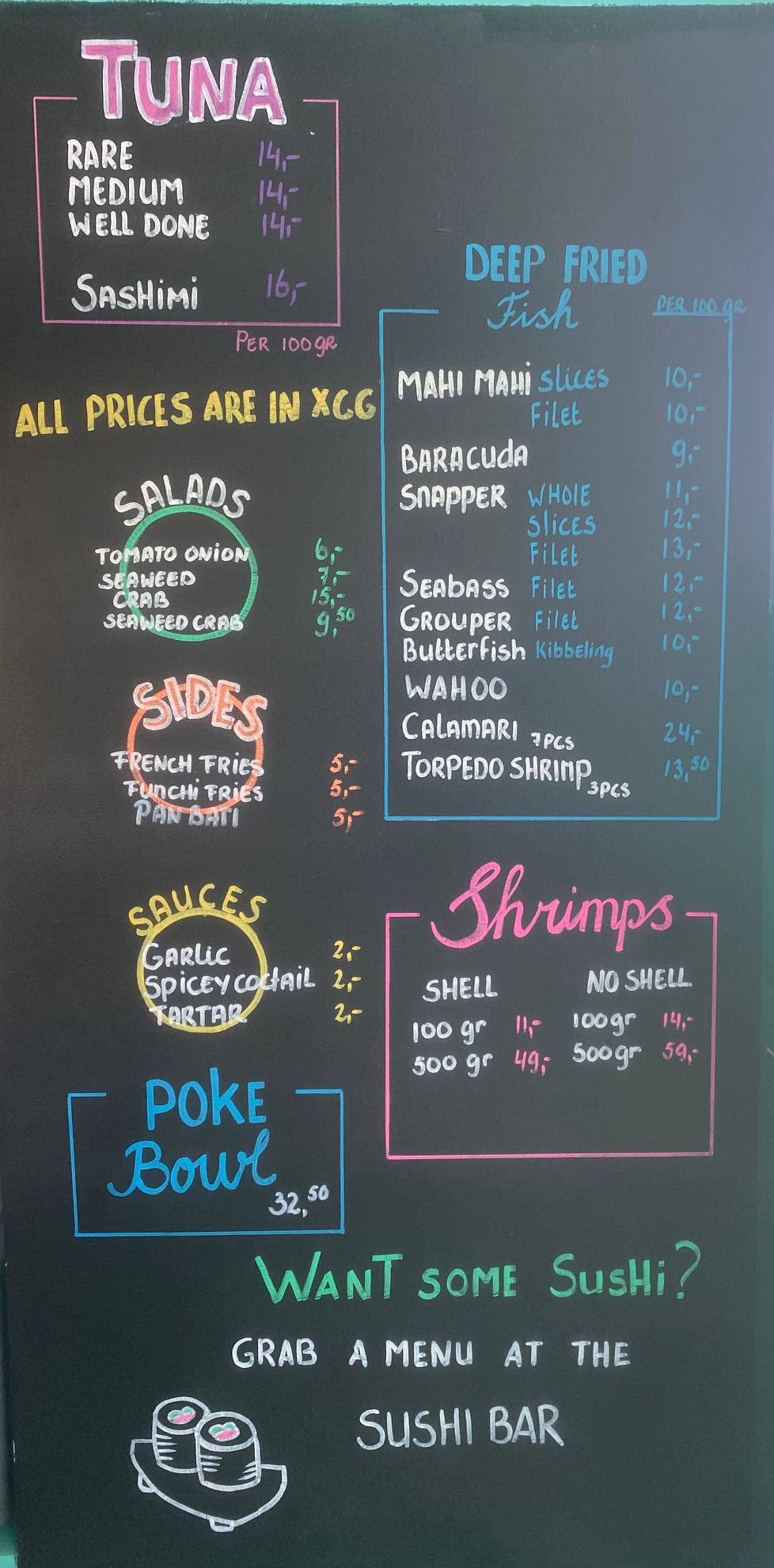 Villavis Menu